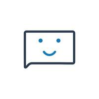 Chat Bot Icon. Contain Speech Bubble and Face Signs. Editable Vector EPS Symbol Illustration.