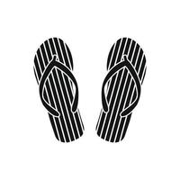 Beach Flip flops Icon. Editable Vector EPS Symbol Illustration.