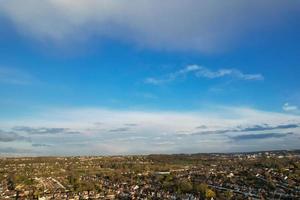 Aerial View of Luton Residential District of Saint Augustine Ave Luton England England Great Britain. The Image was Captured on 06-April-2023 with Drone's Camera During Sunset photo