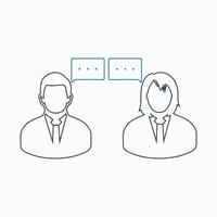 Conversation icon. Line style vector EPS.