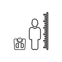 Body Mass Index BMI, Line Icon. Vector EPS.