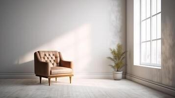 Window shadow in a white room. photo