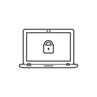 Computer Security line Computer Security line icon. Flat style vector EPS.icon. Flat style vector EPS.