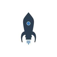 Rocket Launched Icon. Editable Vector EPS Symbol Illustration.