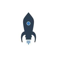 Rocket Launched Icon. Editable Vector EPS Symbol Illustration.