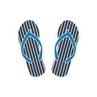 Beach Flip Flops icon. Editable Vector EPS Symbol Illustration.