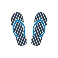 Beach Flip Flops icon. Editable Vector EPS Symbol Illustration.