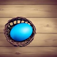 Easter celebration concept. colorful easter egg with colorful background. photo