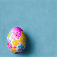 Easter celebration concept. colorful easter egg with colorful background. photo