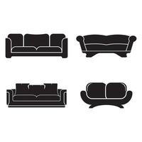 Sofa chair logo icon,illustration design template vector