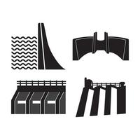 Water dam logo icon,illustration design template vector
