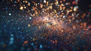 Sparkling Luxury, Glitter, Bokeh Sparkles, and Particles. photo