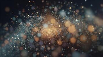 Sparkling Luxury, Glitter, Bokeh Sparkles, and Particles. photo