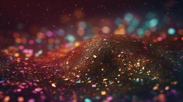 Sparkling Luxury, Glitter, Bokeh Sparkles, and Particles. photo