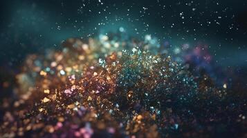 Sparkling Luxury, Glitter, Bokeh Sparkles, and Particles. photo