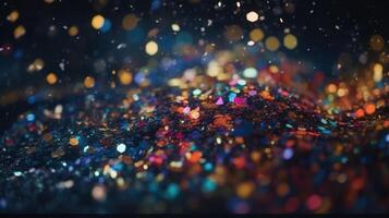 Sparkling Luxury, Glitter, Bokeh Sparkles, and Particles. photo