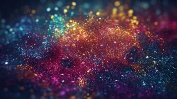 Sparkling Luxury, Glitter, Bokeh Sparkles, and Particles. photo