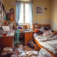 Child's dirty room. photo