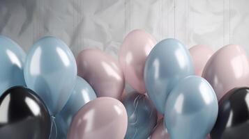 Happy Birthday Background with Balloons. Illustration photo