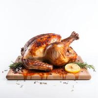 Fried turkey isolated. Illustration photo