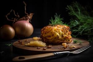 Potato pancake. Illustration photo