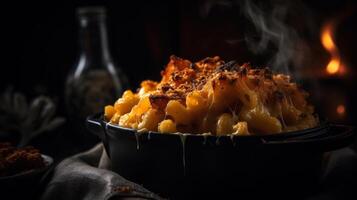 Baked macaroni and cheese Illustration photo