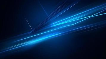 Abstract futuristic background with glowing blue light effect. High speed. Hi-tech. Abstract technology background concept photo