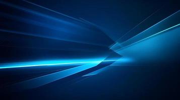 Abstract futuristic background with glowing blue light effect. High speed. Hi-tech. Abstract technology background concept photo