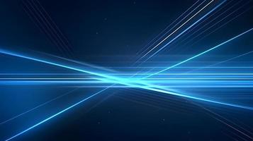 Abstract futuristic background with glowing blue light effect. High speed. Hi-tech. Abstract technology background concept photo