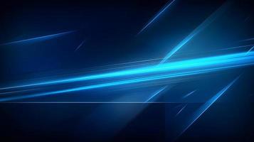 Abstract futuristic background with glowing blue light effect. High speed. Hi-tech. Abstract technology background concept photo