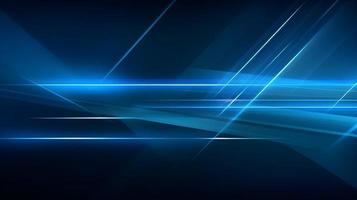 Abstract futuristic background with glowing blue light effect. High speed. Hi-tech. Abstract technology background concept photo