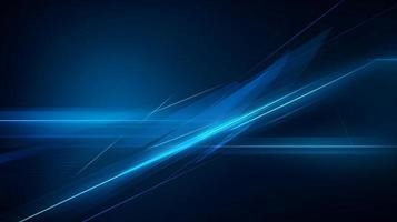 Abstract futuristic background with glowing blue light effect. High speed. Hi-tech. Abstract technology background concept photo