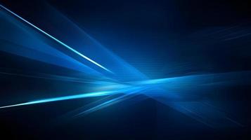 Abstract futuristic background with glowing blue light effect. High speed. Hi-tech. Abstract technology background concept photo