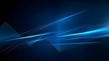 Abstract futuristic background with glowing blue light effect. High speed. Hi-tech. Abstract technology background concept photo