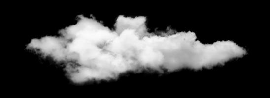 White cloud isolated on black background,Textured smoke,brush effect photo