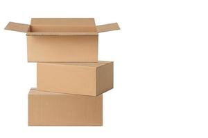 Boxes for delivery, parcels. Isolated on white background photo