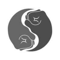 Karate icon logo design vector