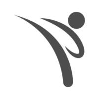 Karate icon logo design vector