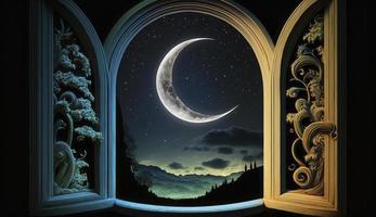 3d illustration of amazing architecture design of muslim mosque ramadan concept, illustration of amazing architecture design of muslim mosque ramadan concept, Generate Ai photo