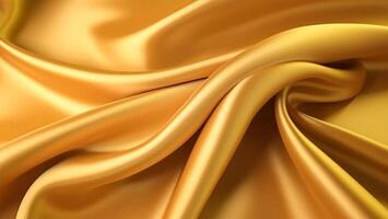 The Realistic golden texture fabric. Beautiful and elegant yellow satin. The smooth luxury silk. Classy fashion concept. Gorgeous abstract background image by . photo