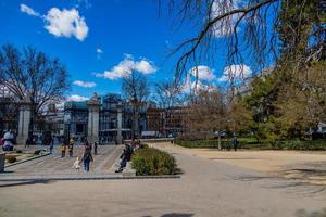 Retiro park in madrid spain in spring day  landscape photo