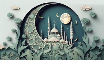 illustration of amazing architecture design of muslim mosque ramadan kareem, islamic architecture background ramadan kareem, Islamic Mosque, Ramdan, ramzan, eid, culture, arab, Generate Ai photo