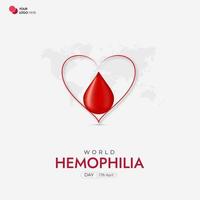 World Hemophilia Day Social Media Post vector