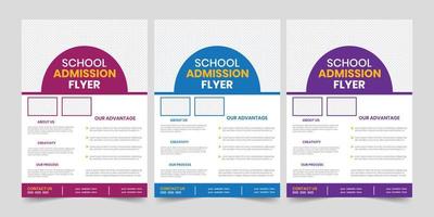 New admission Print high school primary publication academic page design vector