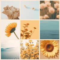 Minimalist summer background for social media post. Illustration photo