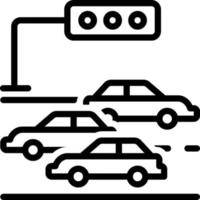 line icon for traffic vector
