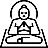 icono de línea para la meditación vector