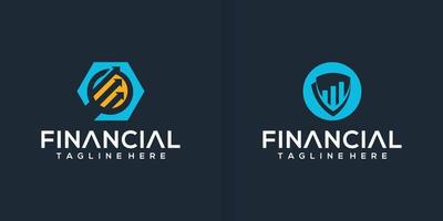 Financial Ad visor Logo Design Vector Icon collection