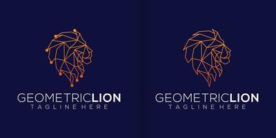 LION GEOMETRIC LINE ABSTRACT COLLECTION. VECTOR ILLUSTRATION TEMPLATE