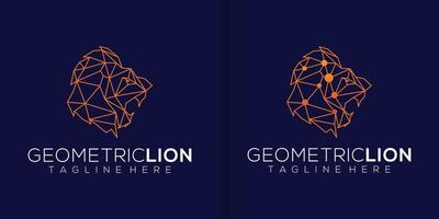 LION GEOMETRIC LINE ABSTRACT COLLECTION. VECTOR ILLUSTRATION TEMPLATE